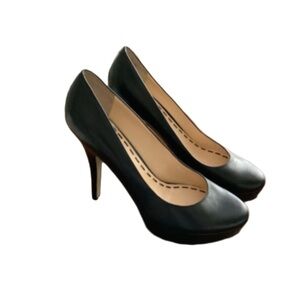 Enzo Angiolini Black Leather Stilettos Size 9.5 Medium